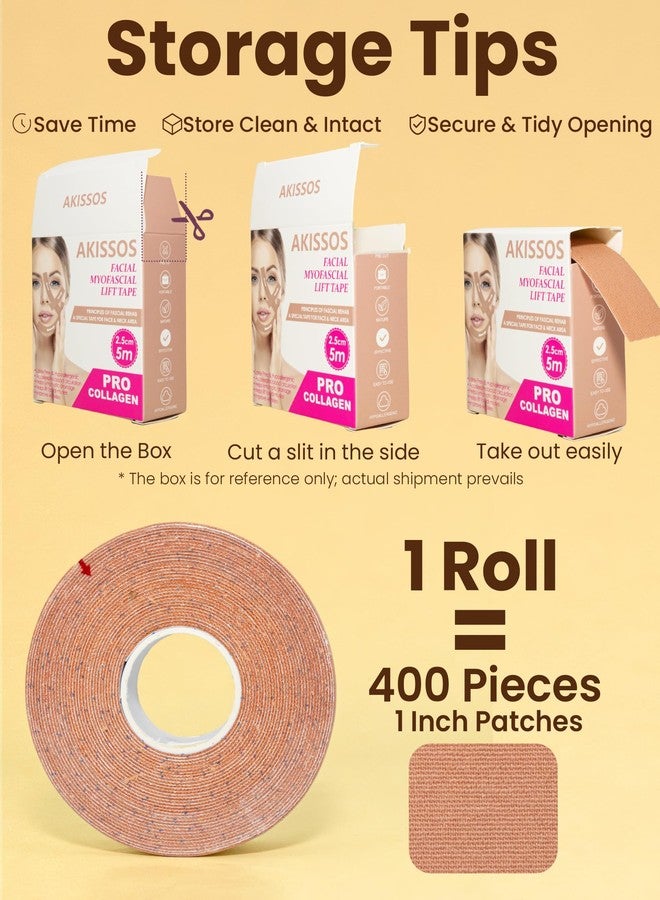 Akissos Collagen Face Tape - Akissos Gen II 3 in 1 Full Facial Wrinkle Patches, Facial Tape for Wrinkles Overnight, Smile Lines, Forehead, Frown 11, Eye & Neck, Versatile Face Lift Tape 5cm*500cm - Image 5